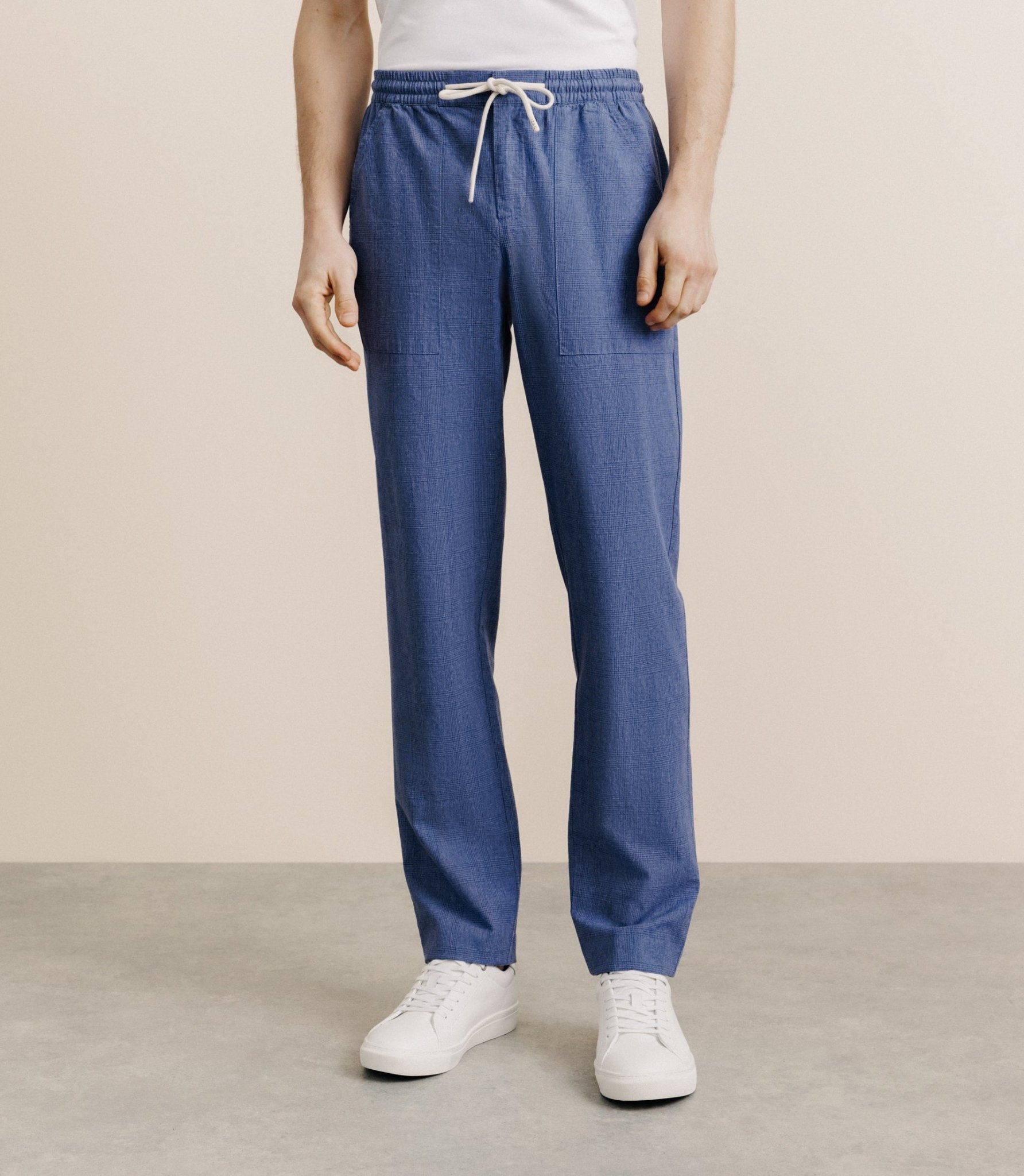 Pantalon élastiqué indigo - IZAC