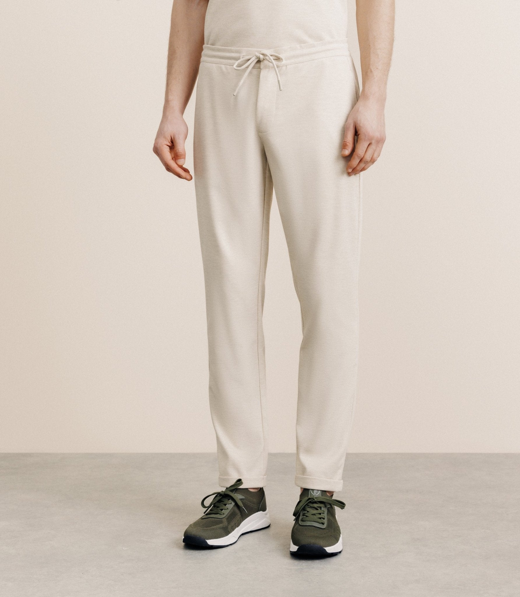 Pantalon élastiqué beige - IZAC