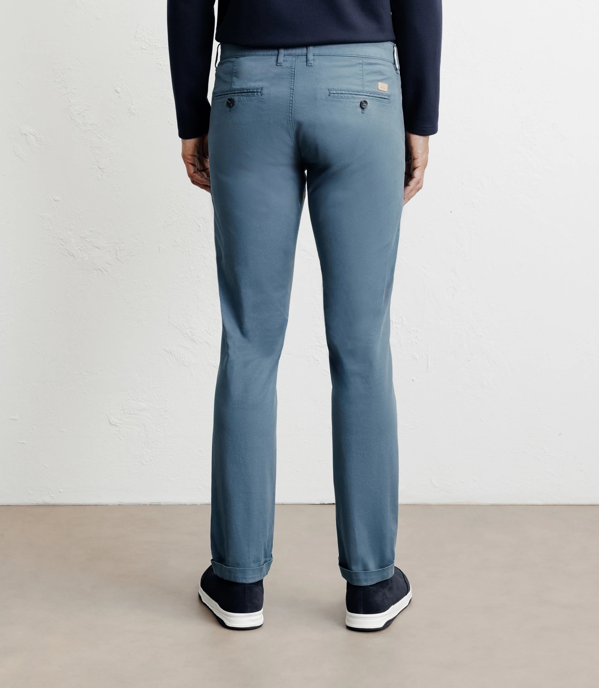 Pantalon coton stretch bleu canard - IZAC
