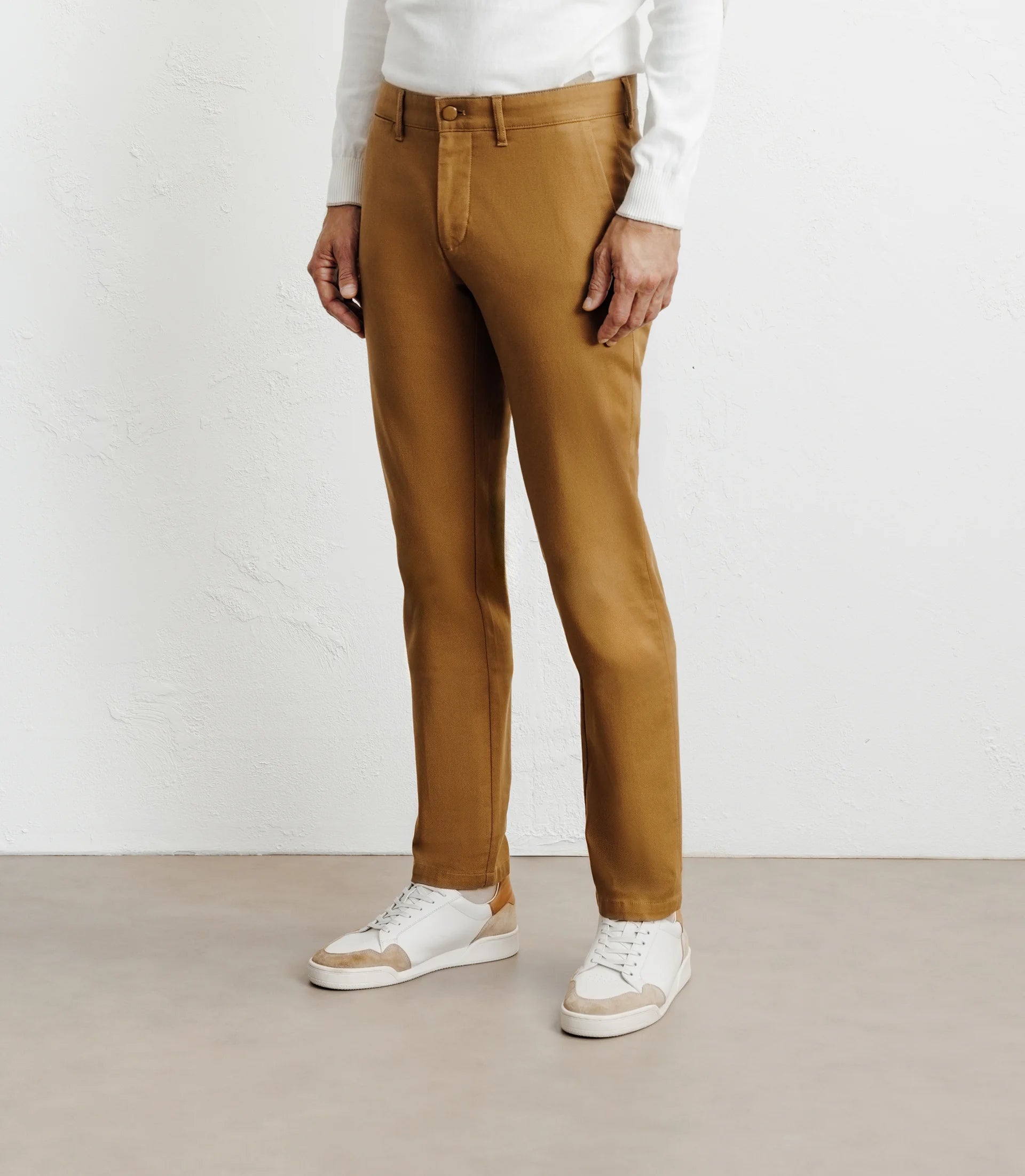 Pantalon armuré slim camel foncé - IZAC