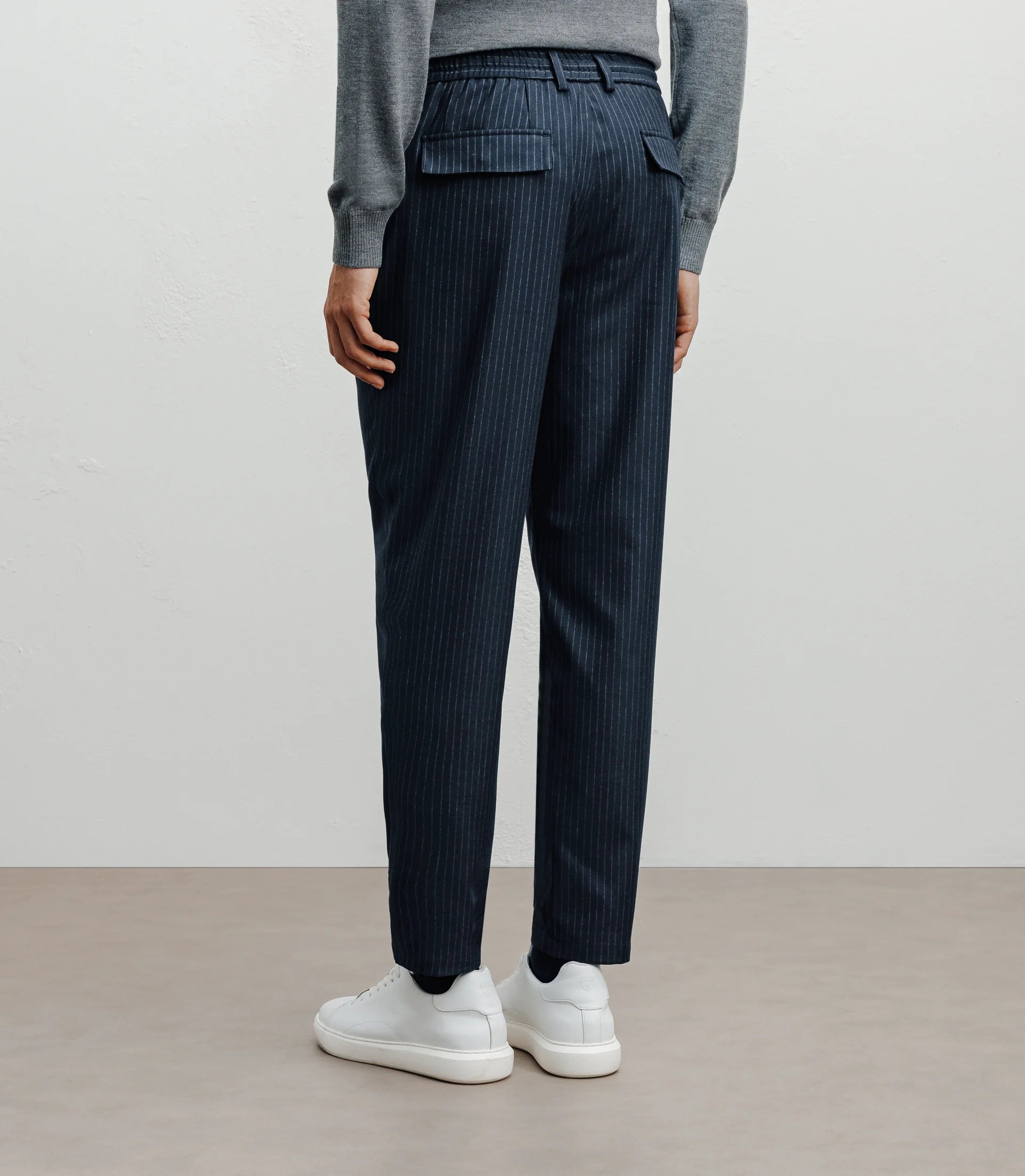 Pantalon rayé marine - IZAC