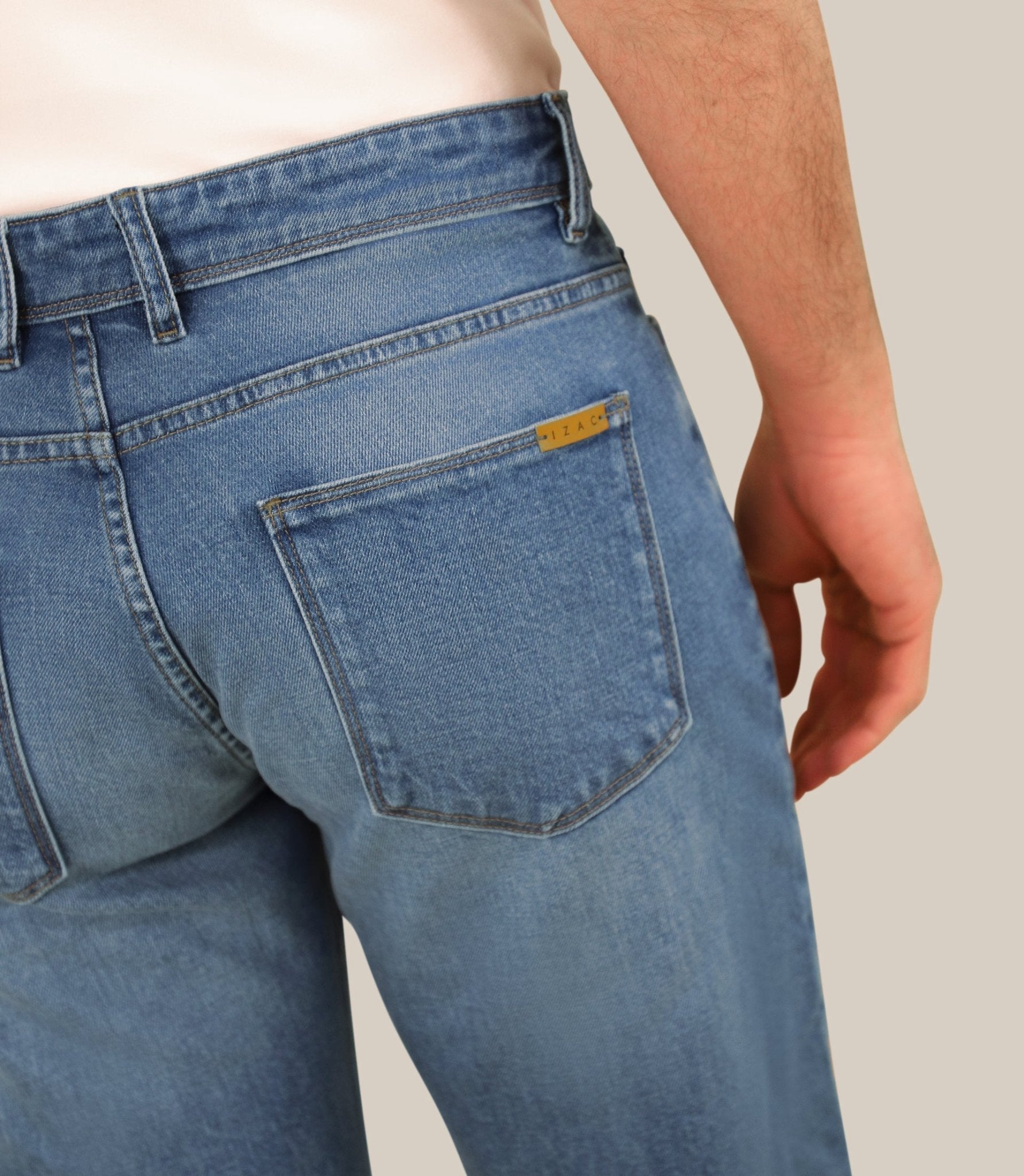 Jean 5 poches bleu moyen - IZAC