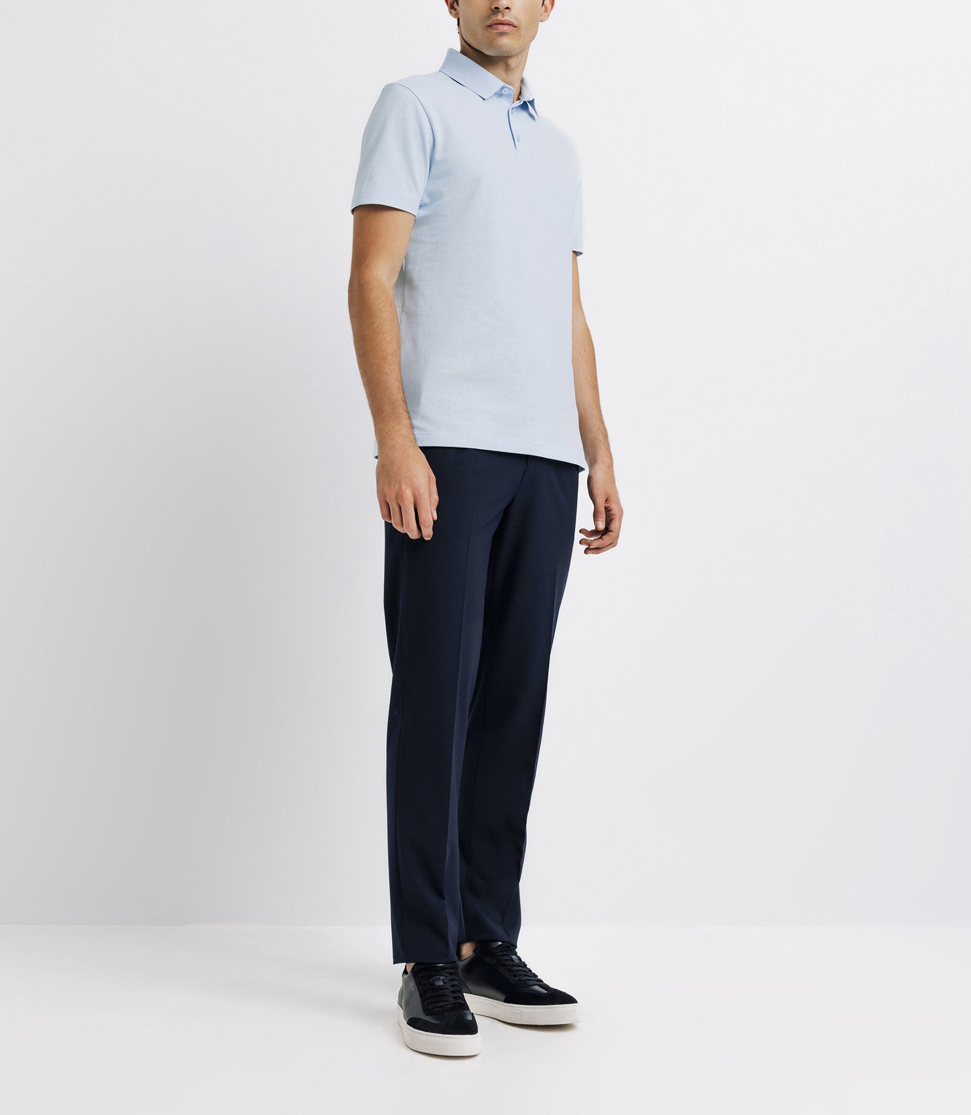 Polo boutonné ciel - IZAC