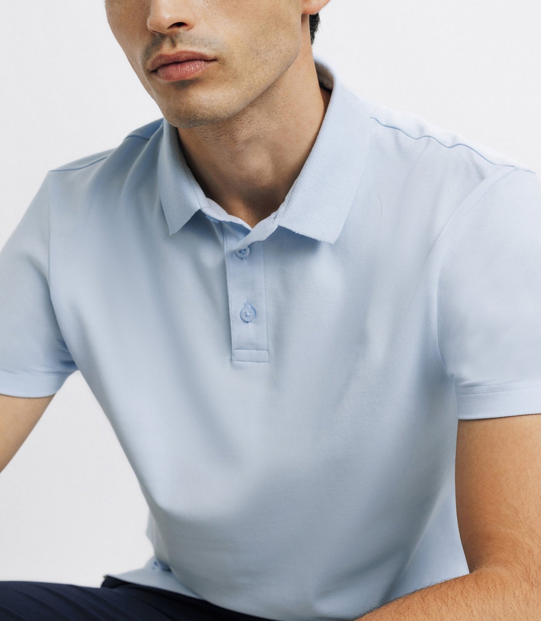 Polo boutonné ciel - IZAC