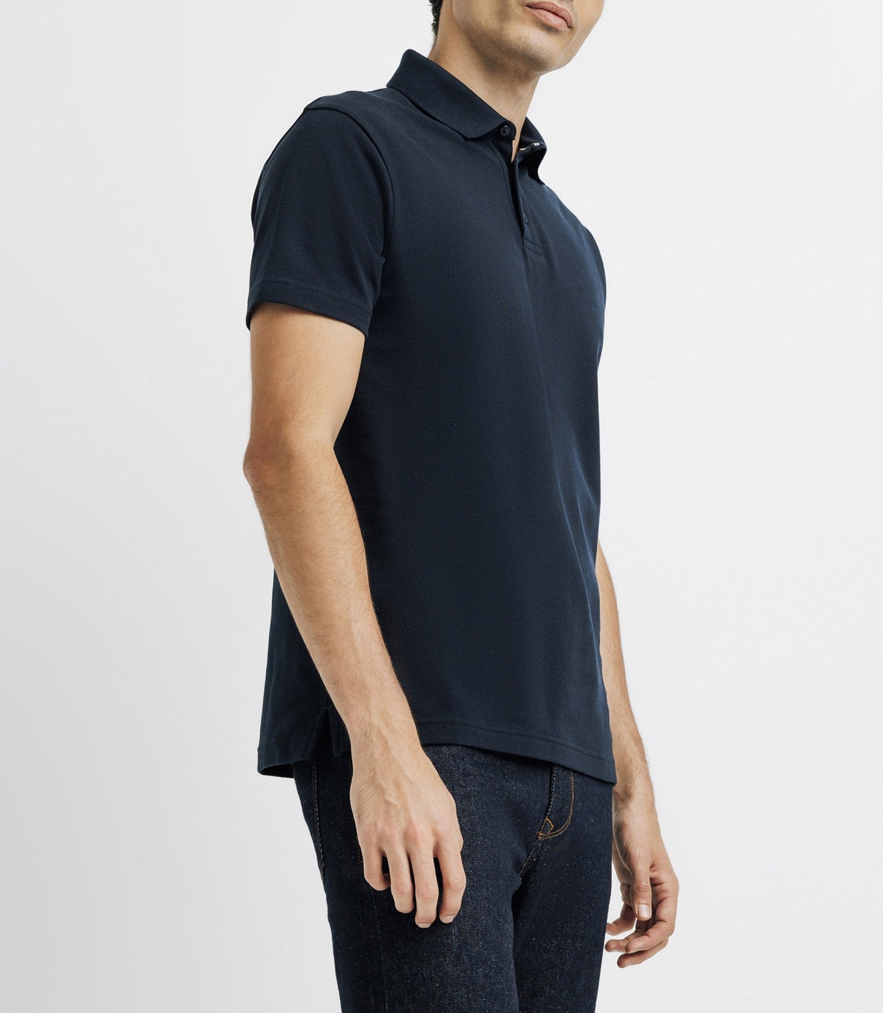 Polo boutonné marine - IZAC
