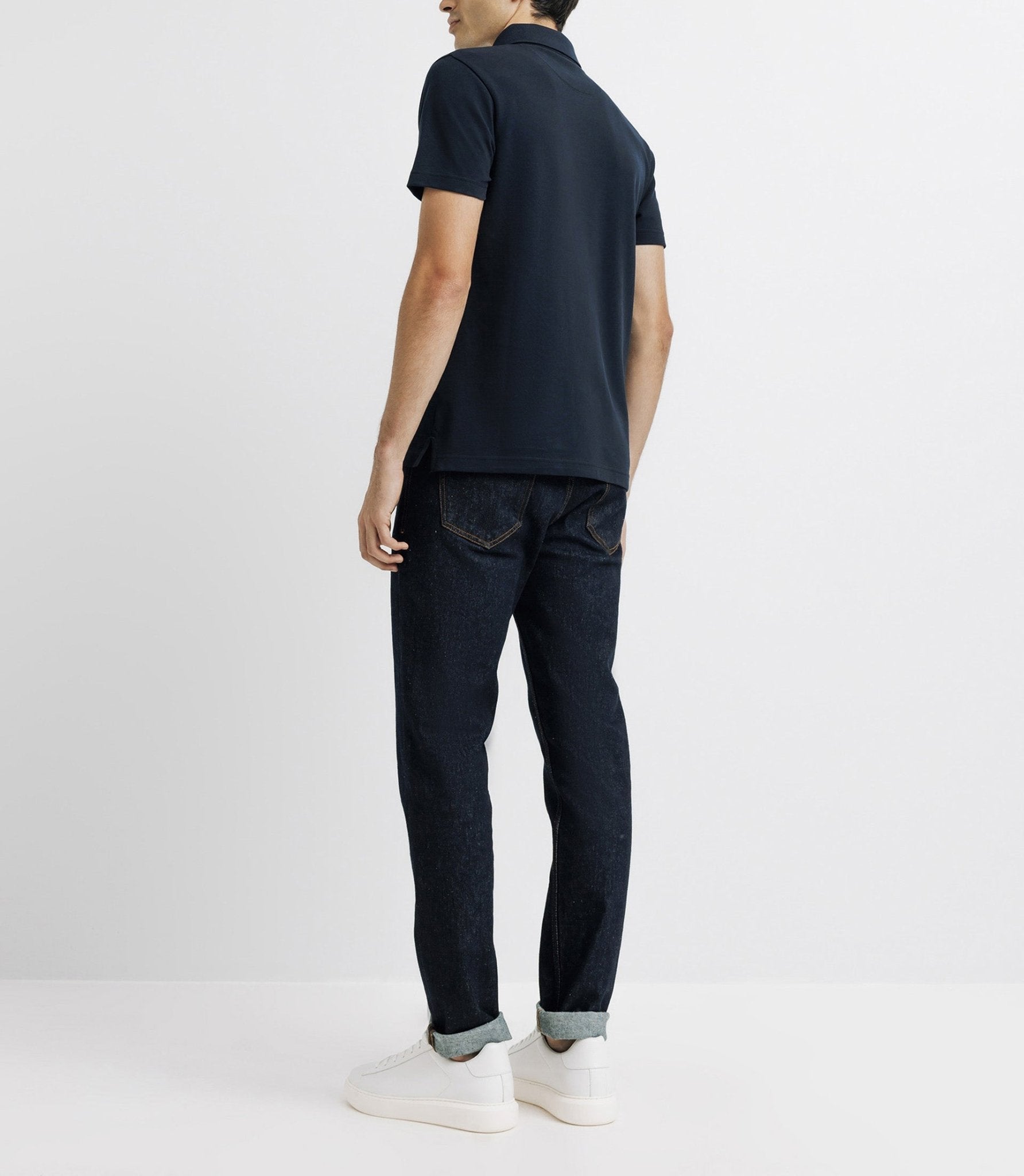 Polo boutonné marine - IZAC