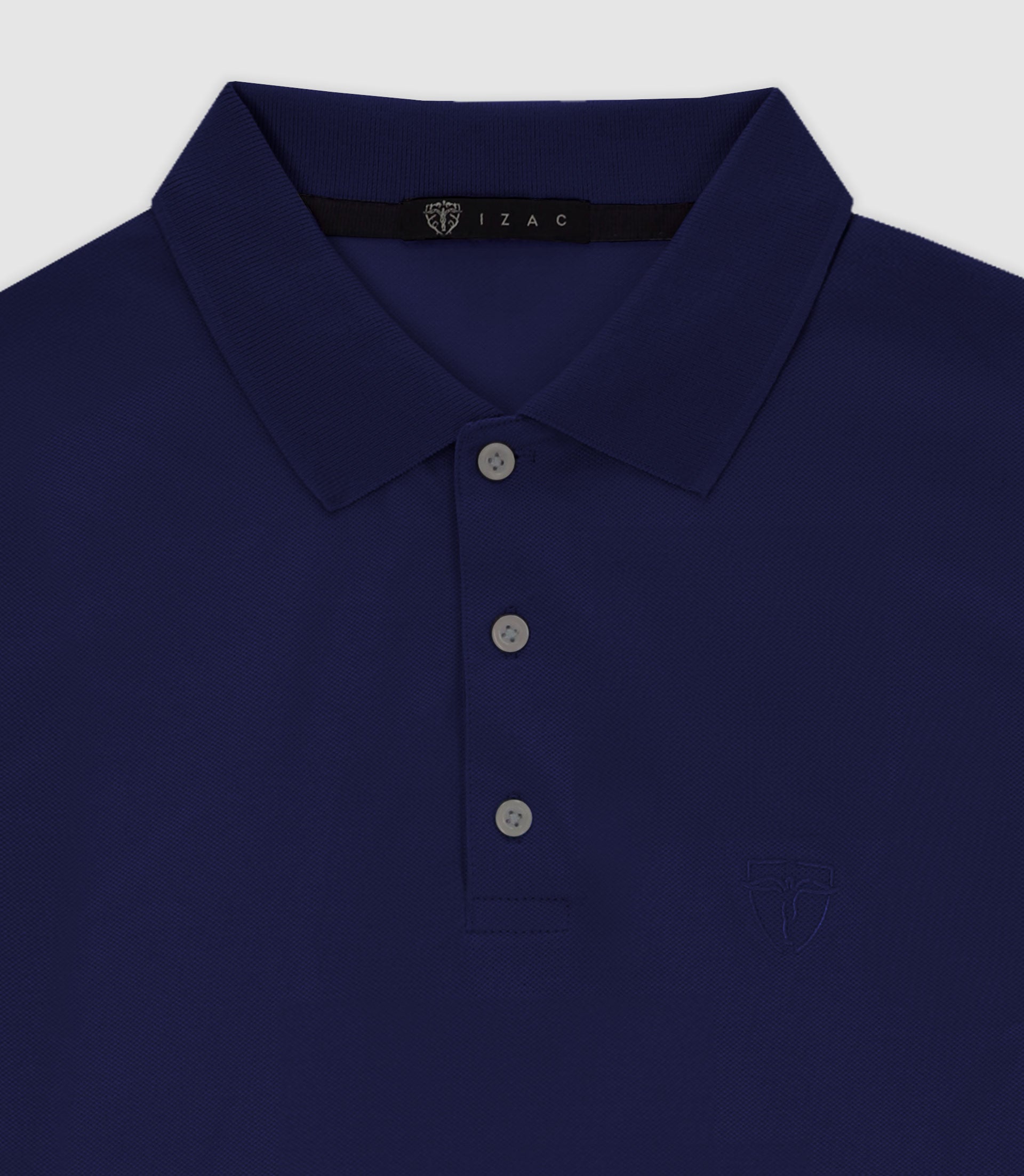Polo en maille piquée marine - IZAC