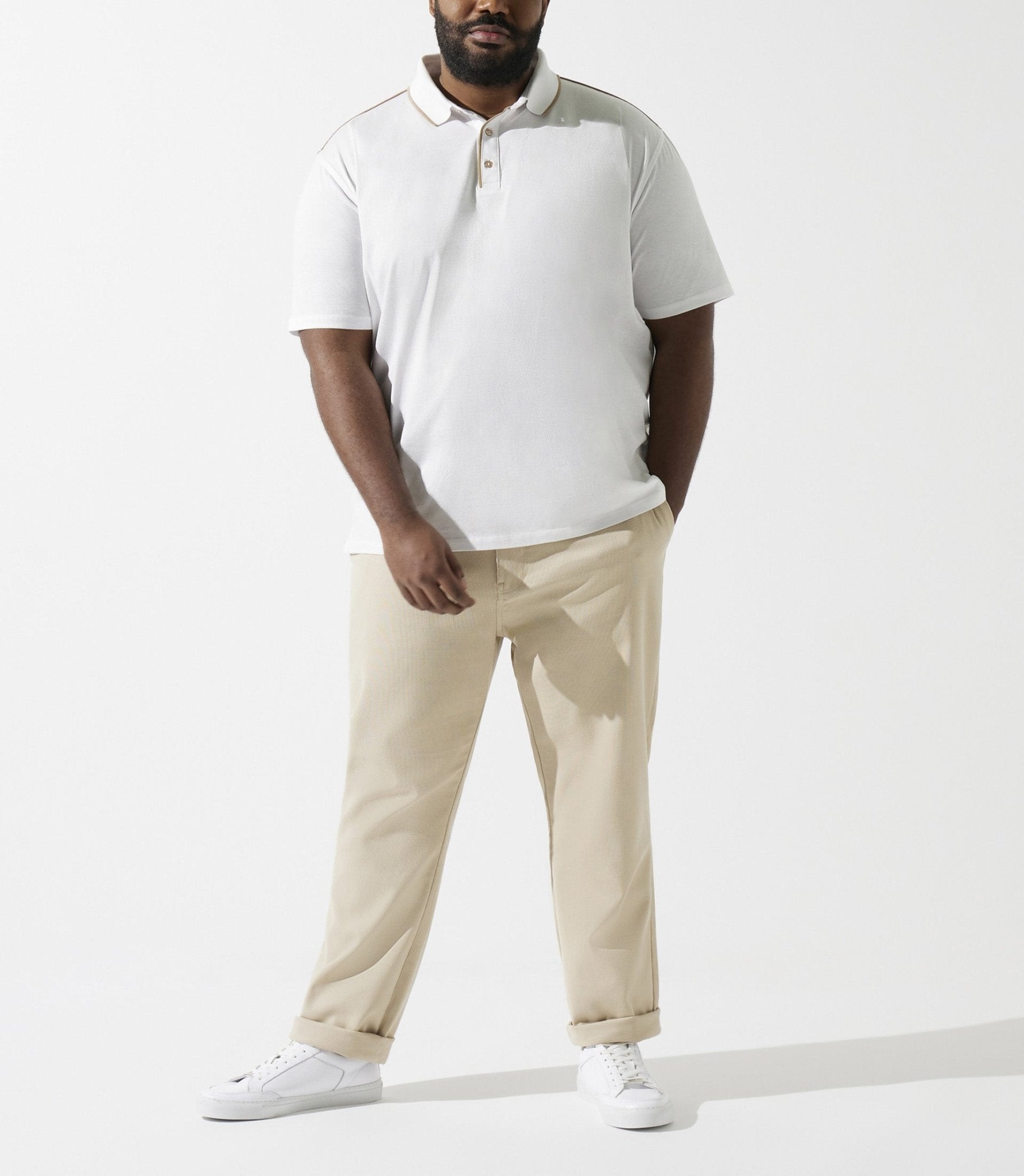 Polo uni blanc GUILLAUMEBT - IZAC