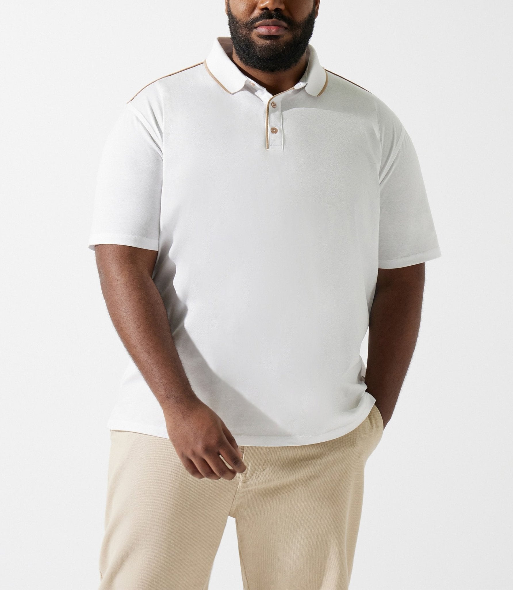 Polo uni blanc GUILLAUMEBT - IZAC