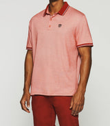 Polo avec broderie rouge chiné GUYOT - IZAC