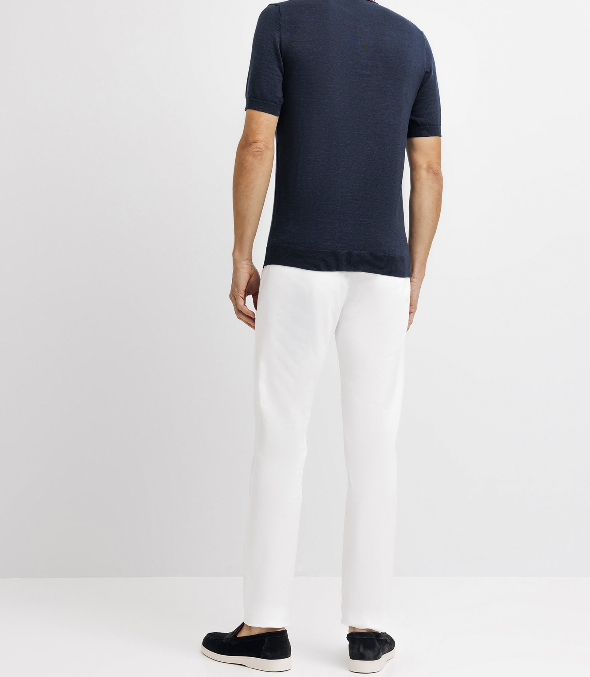 Polo en maille avec poche marine - IZAC