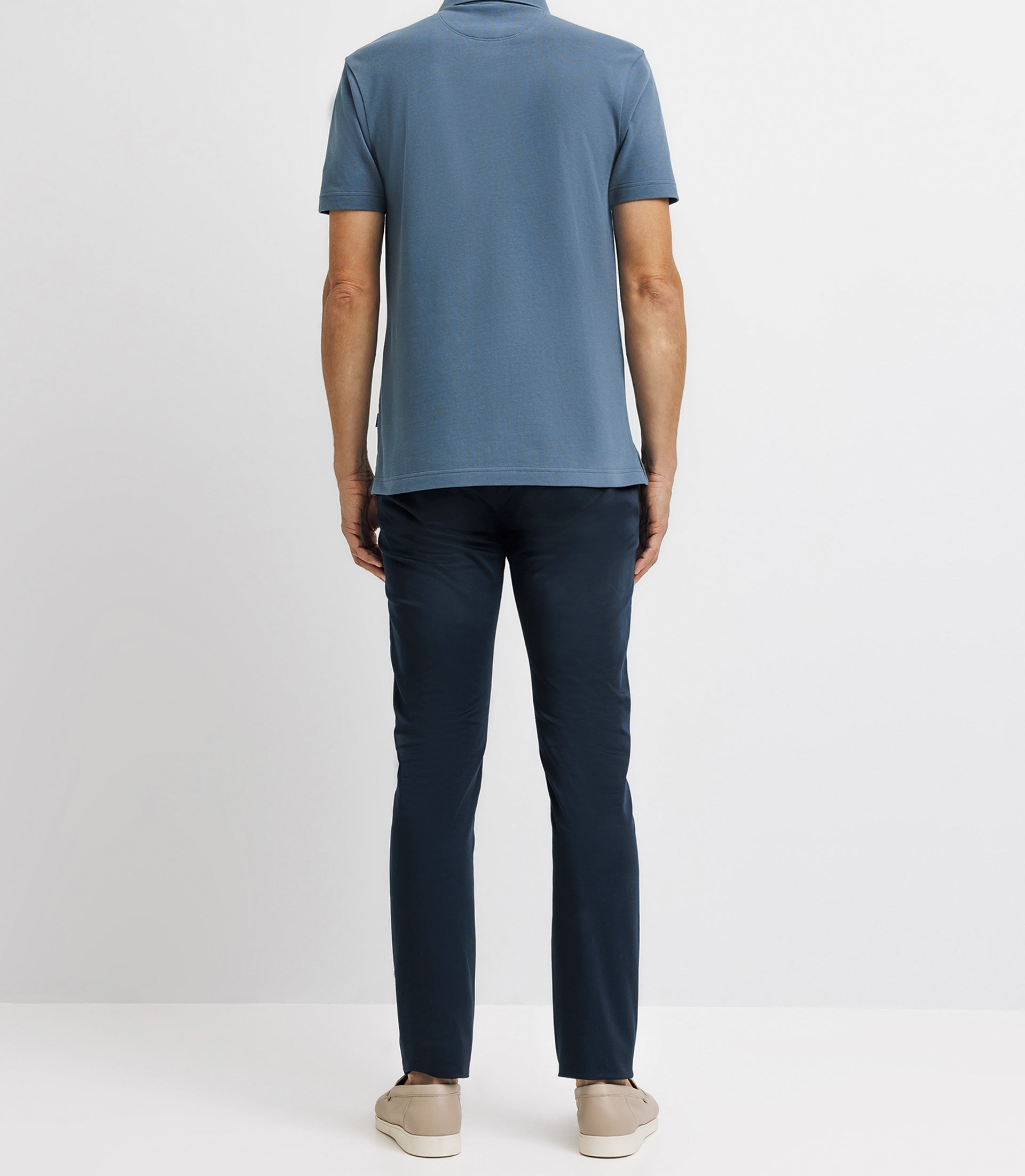 Polo avec broderie indigo - IZAC