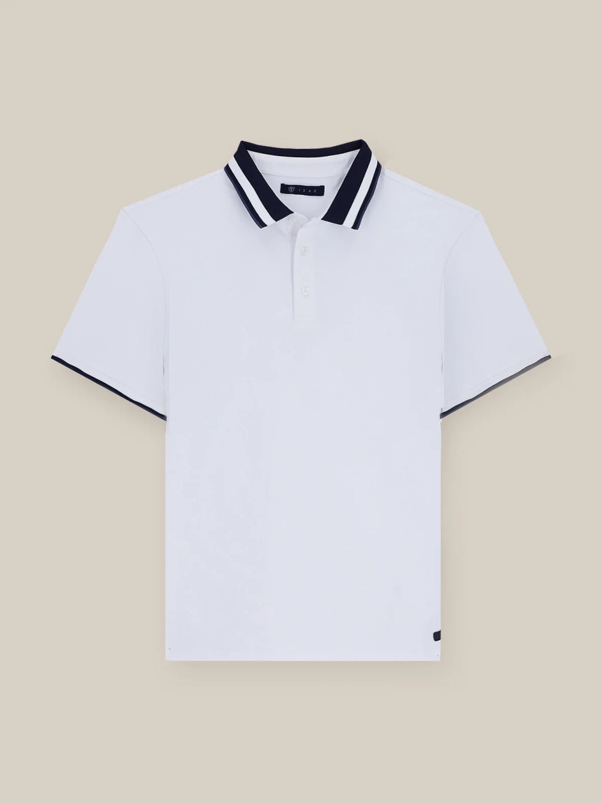 Polo col boutonné blanc - IZAC