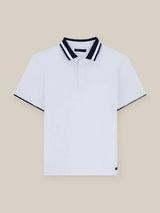 Polo col boutonné blanc - IZAC