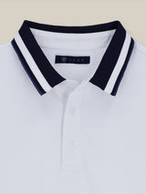 Polo col boutonné blanc - IZAC