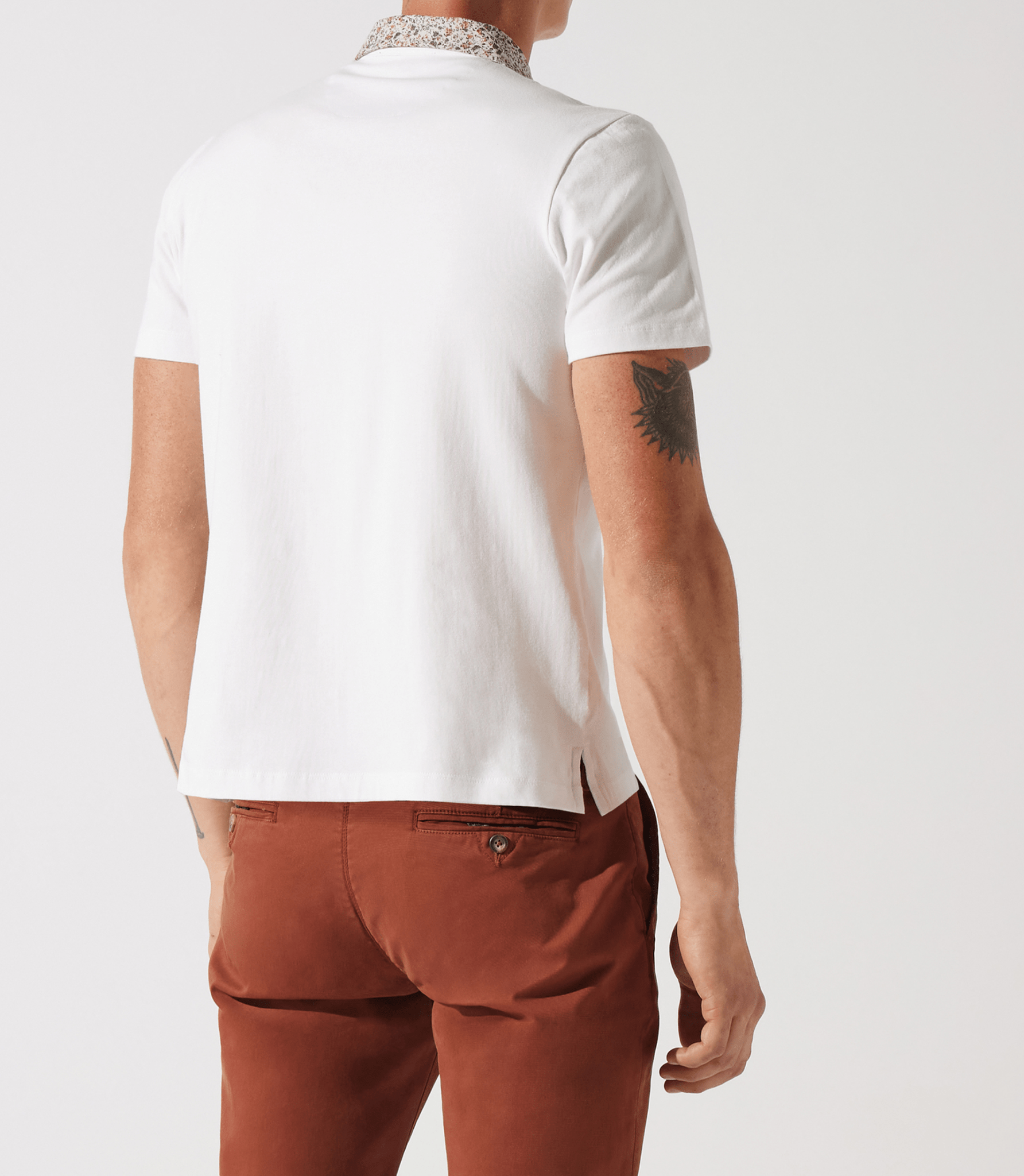 Polo col chemise manches courtes blanc GARCISSE - IZAC