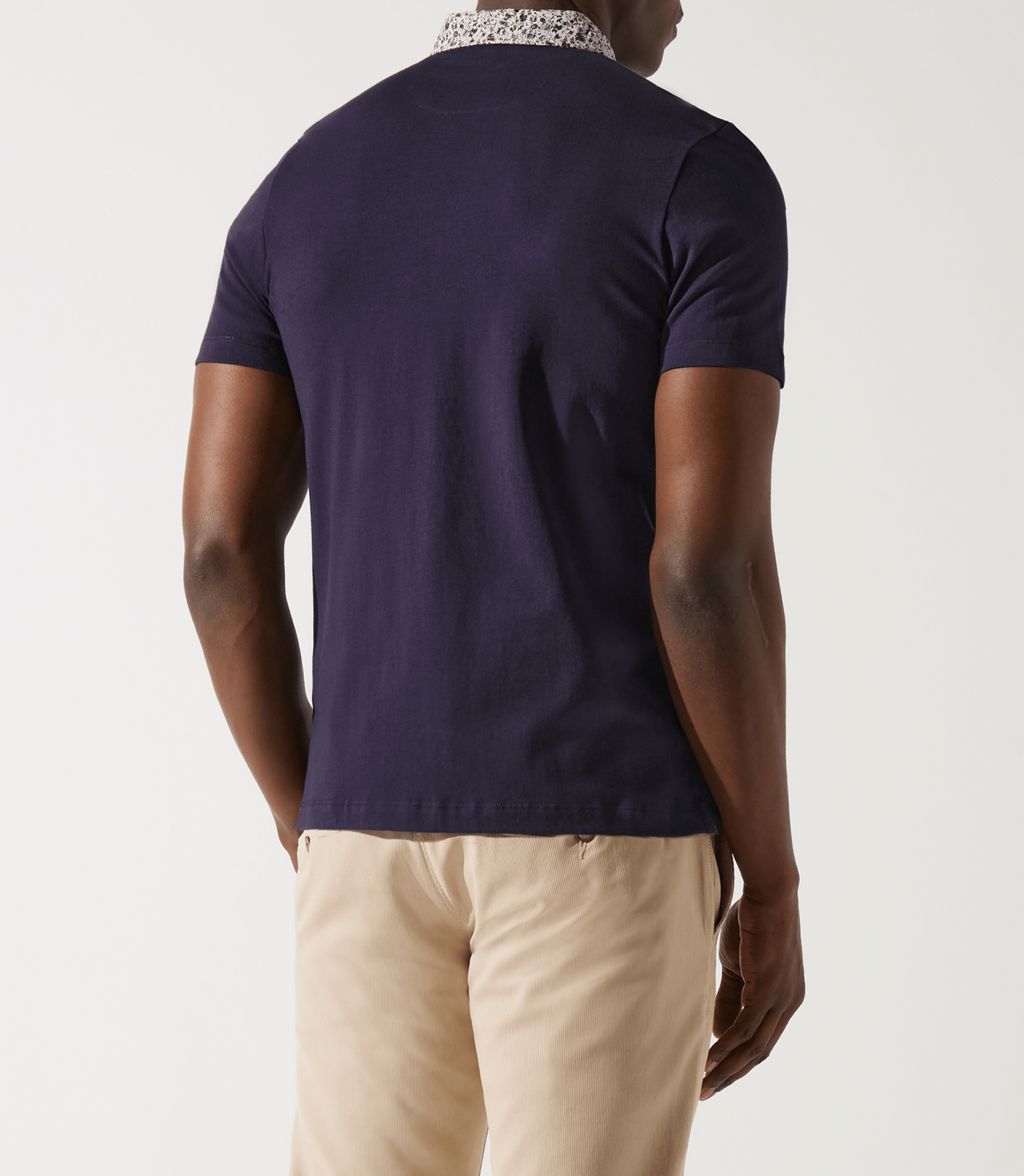 Polo col chemise manches courtes marine GARCISSE - IZAC