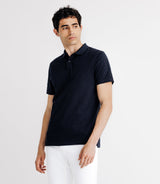 Polo en jacquard marine - IZAC