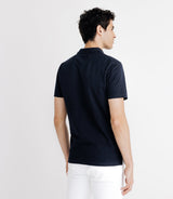 Polo en jacquard marine - IZAC