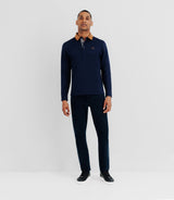 Polo col suède marine - IZAC