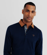 Polo col suède marine - IZAC