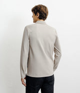 Polo col ouvert manches longues beige - IZAC