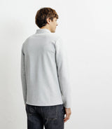 Polo col ouvert manches longues gris chine - IZAC