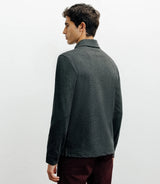 Polo boutonné manches longues anthracite - IZAC