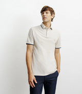 Polo piqué boutonné beige - IZAC