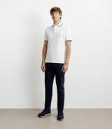 Polo piqué boutonné blanc - IZAC