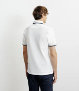 Polo piqué boutonné blanc - IZAC