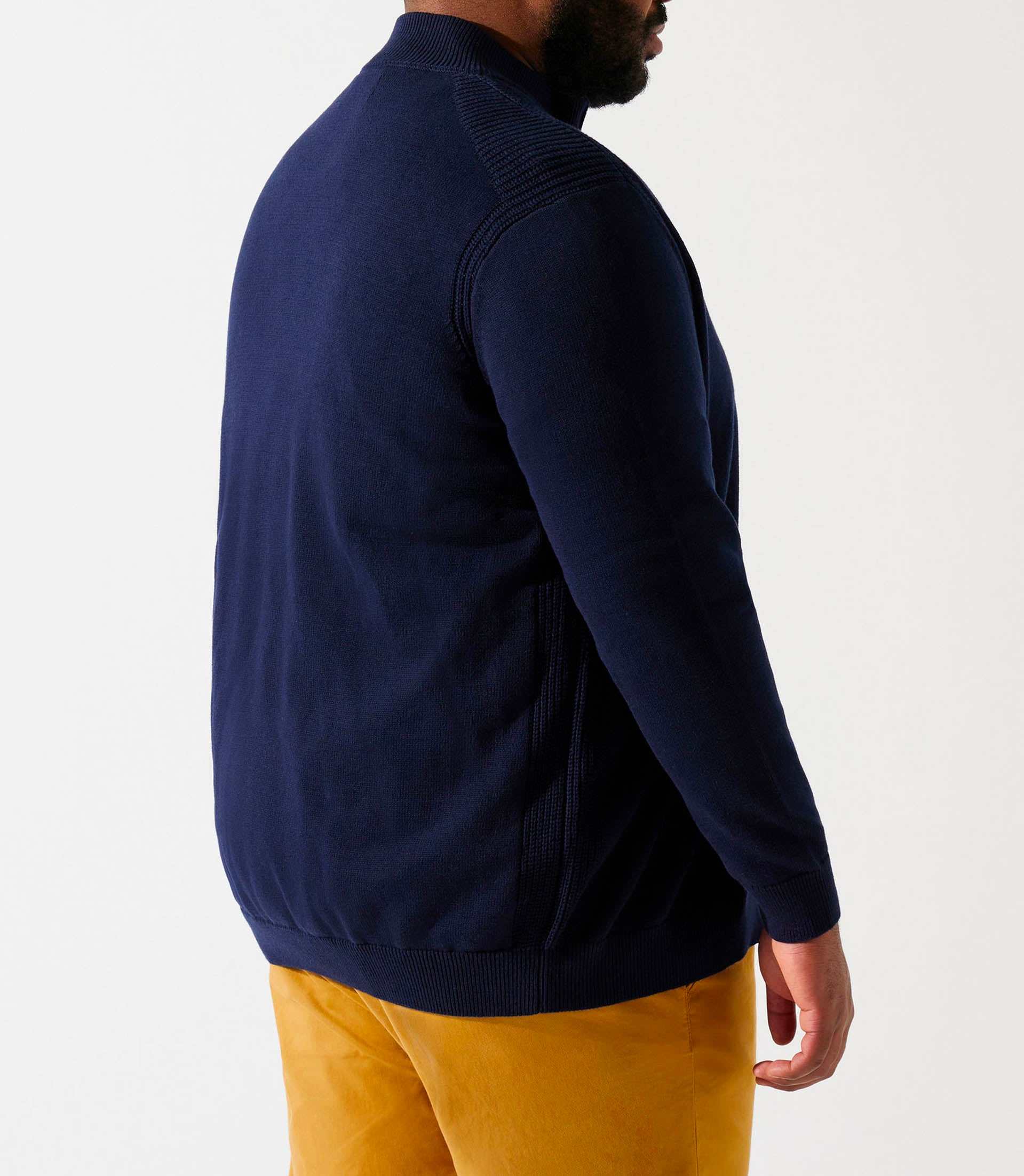 Gilet zippé col montant marine DANBT - IZAC
