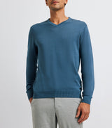 Pull col V indigo - IZAC