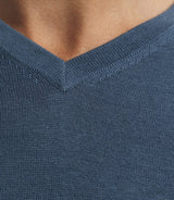 Pull col V indigo - IZAC