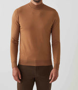 Pull col rond montant camel "Lazare" - IZAC