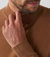 Pull col rond montant camel "Lazare" - IZAC
