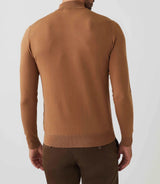 Pull col rond montant camel "Lazare" - IZAC