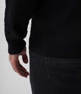 Gilet zippé col teddy laine noir "Sesto" - IZAC