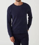 Pull col rond marine "Siricio" - IZAC