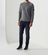 Pull col rond gris "Sofian" - IZAC