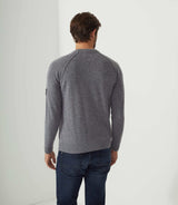 Pull col rond gris "Sofian" - IZAC