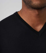 Pull col V noir "Stefano" - IZAC