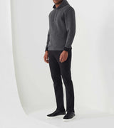 Sweat à capuche anthracite chiné "SWsino" - IZAC