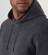 Sweat à capuche anthracite chiné "SWsino" - IZAC