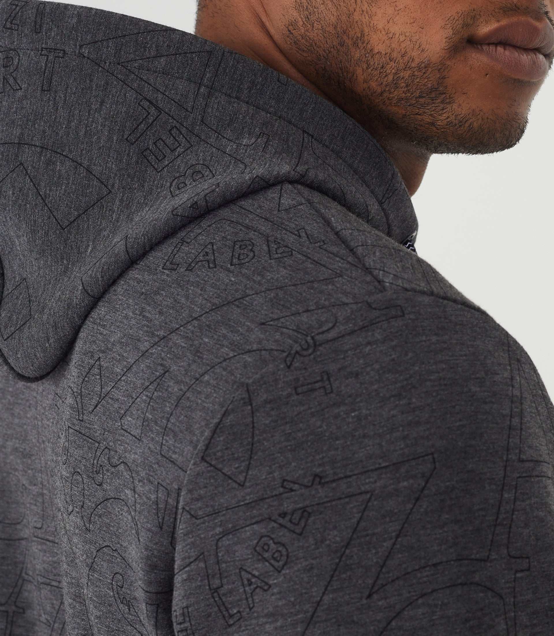 Sweat à capuche anthracite chiné "SWsino" - IZAC