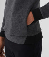 Sweat à capuche anthracite chiné "SWsino" - IZAC
