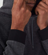 Sweat à capuche anthracite chiné "SWsino" - IZAC