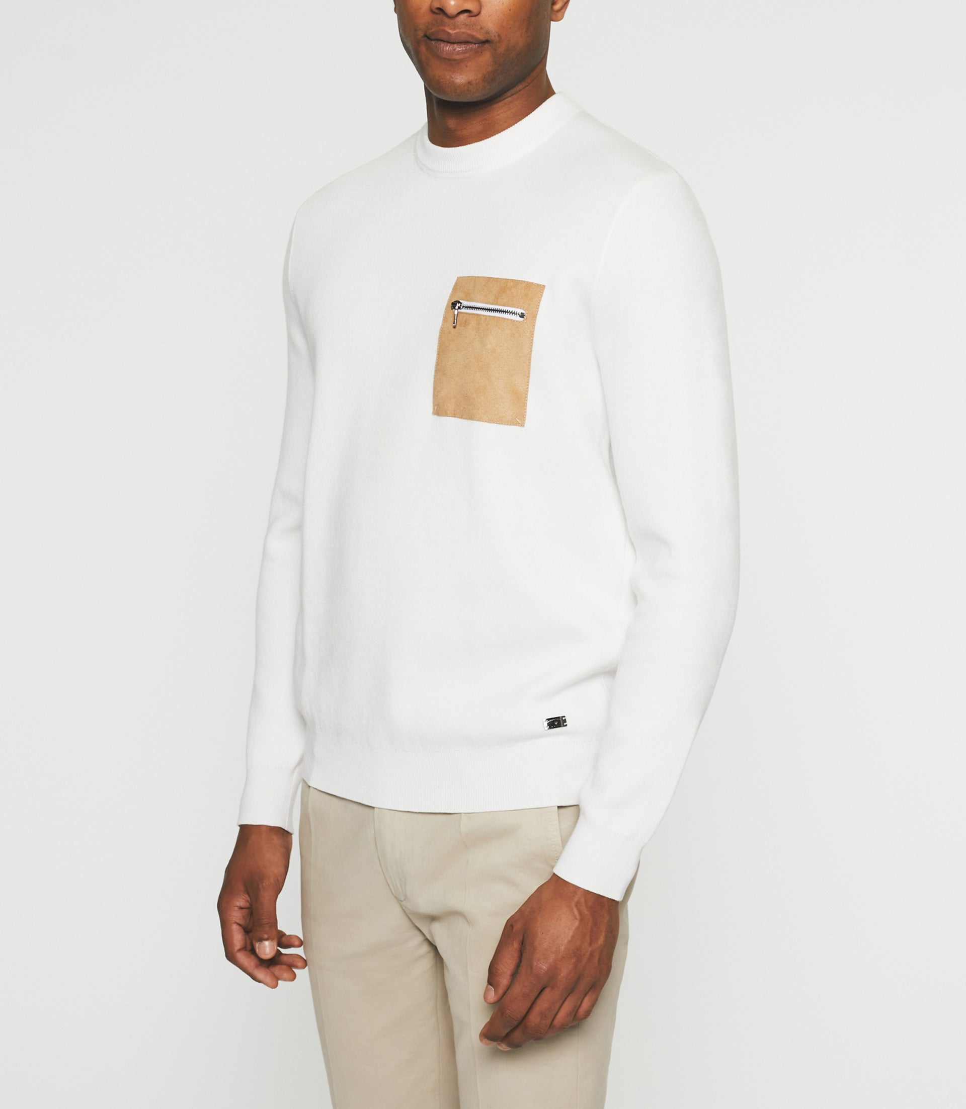 Pull col rond écru BRAD - IZAC