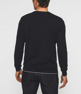 Pull col V en coton - cachemire marine BRENT - IZAC