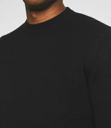 Pull col rond noir BRICE - IZAC